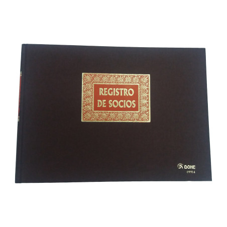 Registre d'enregistrement des membres DOHE 09914 Bordeaux A4 100 Volets