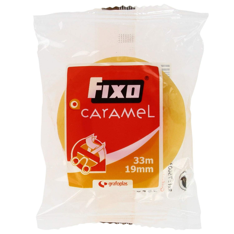 FIXO Caramel 75003300. Ruban adhésif transparent, 33 x 19 mm, grande résistance, facile à découper FIXO Caramel 75003300. Ruban adhésif transparent, 33 x 19 mm, grande résistance, facile à découper