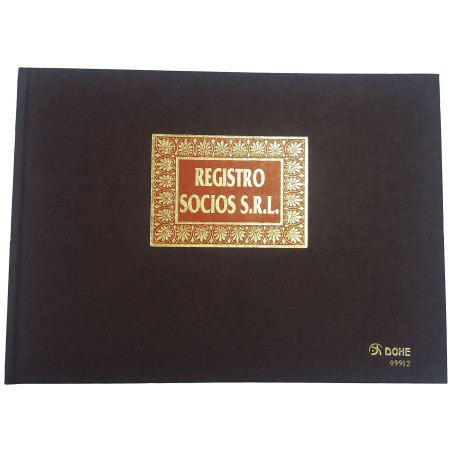 DOHE 9912 Livre de registre des associés en espagnol Format paysage