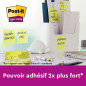 Post-it Notes Autocollantes Super Sticky, Pack Promo, 12 Blocs, 90 Feuilles par Bloc, 76 mm x 127 mm, Jaune Pastel - Feuillets S