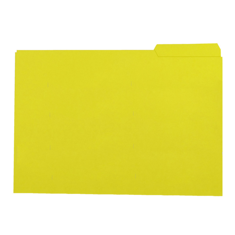 Ybarra 400018732 Boîte de 50 Sous dossiers languette droit Jaune