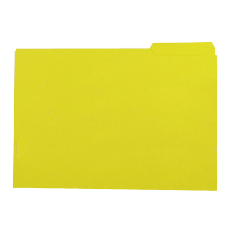 Ybarra 400018732 Boîte de 50 Sous dossiers languette droit Jaune