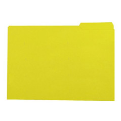 Ybarra 400018732 Boîte de 50 Sous dossiers languette droit Jaune