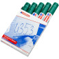 edding 800 Marqueur permanent - vert - 5 stylos - pointe biseautée 4-12 mm - pour des marquages larges - sèche vite, résiste à l edding 800 Marqueur permanent - vert - 5 stylos - pointe biseautée 4-12 mm - pour des marquages larges - sèche vite, résiste à l