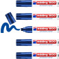 edding 800 Marqueur permanent - bleu - 5 stylos - pointe biseautée 4-12 mm - pour des marquages larges - sèche vite, résiste à l edding 800 Marqueur permanent - bleu - 5 stylos - pointe biseautée 4-12 mm - pour des marquages larges - sèche vite, résiste à l