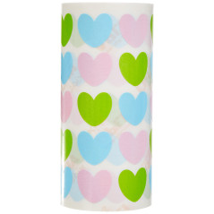 APLI KIDS 16796 - Rouleau de 900 gommettes coeurs multicolores 20x18 mm