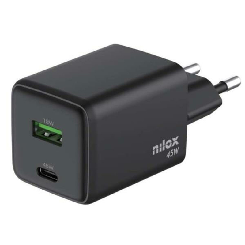 Nilox Chargeur Mural NXGANUSBC45 Noir - Marque EAN : 8431775035645