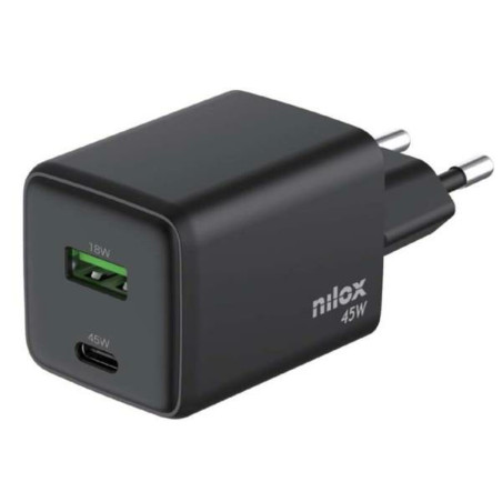 Nilox Chargeur Mural NXGANUSBC45 Noir - Marque EAN : 8431775035645