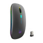 Souris sans Fil Rechargeable avec lumières RVB | Bluetooth 5.2 & 2.4 GHz | DPI réglable (800/1200/1600) | Boutons Silencieux | C