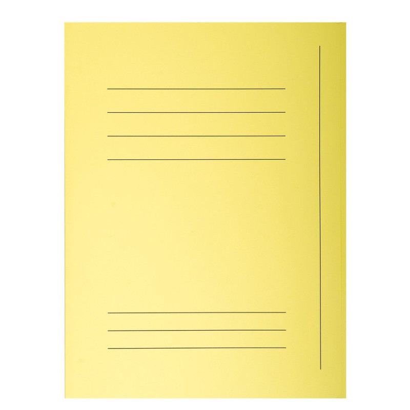 EXACOMPTA Paquet de 50 chemises 3 rabats avec cadre d'indexage SUPER 250, coloris jaune EXACOMPTA Paquet de 50 chemises 3 rabats avec cadre d'indexage SUPER 250, coloris jaune