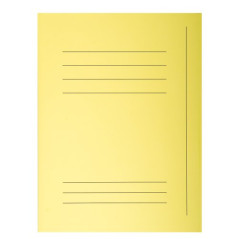 EXACOMPTA Paquet de 50 chemises 3 rabats avec cadre d'indexage SUPER 250, coloris jaune