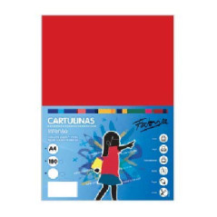 Fabrisa 15 - Cartoncino, confezione da 50 pezzi, colore rosso