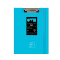 Grafoplas Porte-bloc avec pince A4 + Couvercle et fermeture en caoutchouc Bleu pastel Grafoplas Porte-bloc avec pince A4 + Couvercle et fermeture en caoutchouc Bleu pastel