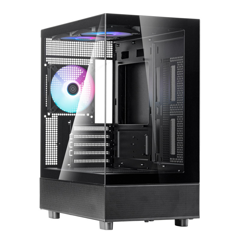 SilverStone Technology SST-LD04-B-ARGB - Série Lucid Châssis Micro-ATX panoramique avec Champ de Vision spectaculaire de 270°, L SilverStone Technology SST-LD04-B-ARGB - Série Lucid Châssis Micro-ATX panoramique avec Champ de Vision spectaculaire de 270°, L