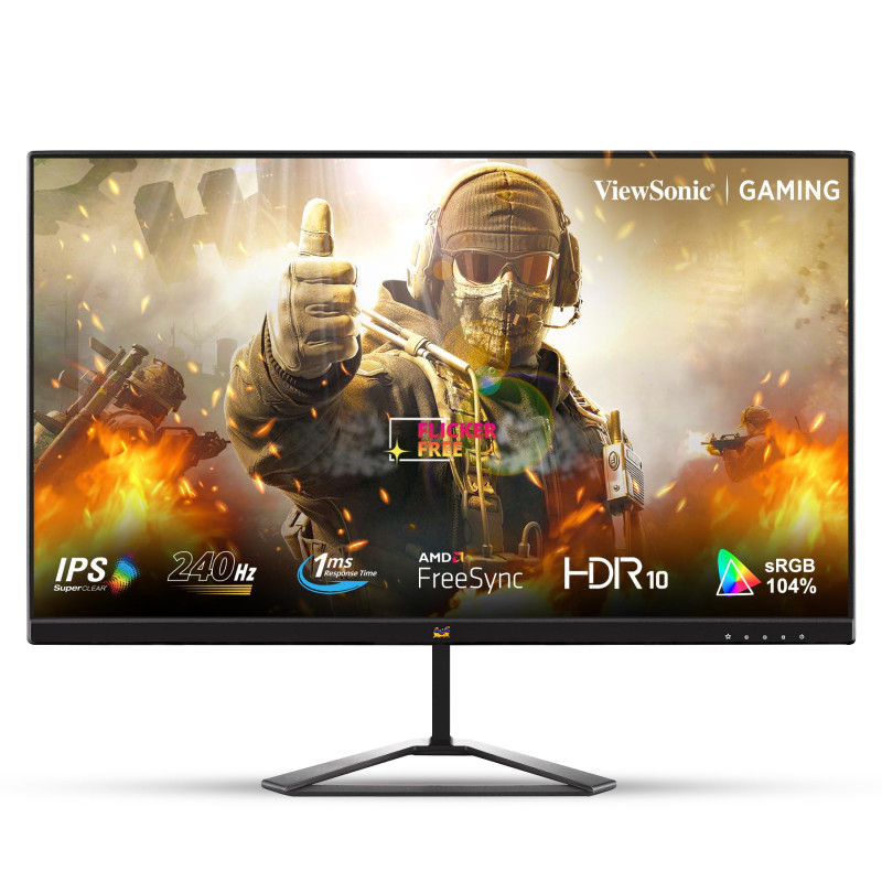 ViewSonic VX2779A-HD-PRO Écran Gaming 27 Pouces, FHD Moniteur de Jeu 1080p, 240 Hz, 1ms MPRT, AMD FreeSync, HDR10, HDMI, DP ViewSonic VX2779A-HD-PRO Écran Gaming 27 Pouces, FHD Moniteur de Jeu 1080p, 240 Hz, 1ms MPRT, AMD FreeSync, HDR10, HDMI, DP