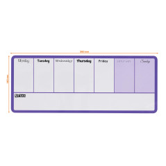Nobo - Mini Tableau Agenda Semainier Magnétique, Effaçable à Sec, Mural, Porte-Marqueur Intégré, Marqueurs & Aimants Inclus, 360