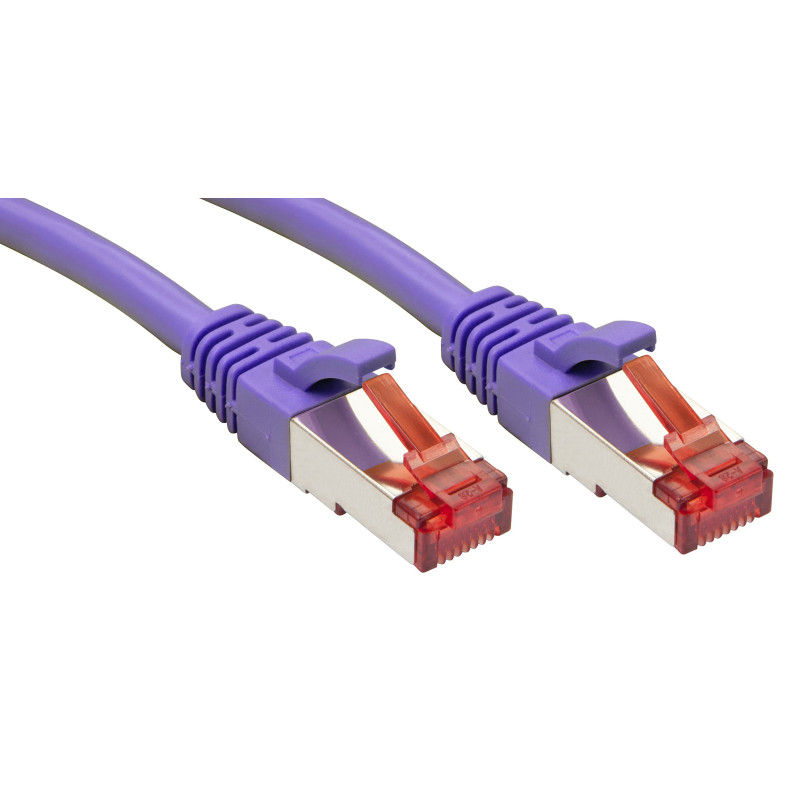 Lindy Câble réseau Cat.6 S/FTP, cuivre, 250MHz, violet, 10m