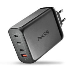 NGS Bud 240 W - Chargeur Mural Ultra Rapide avec 4 Ports, 3 USB-C(PD3.1 & PPS) 1 USB-A (QC 3.0 30 W) Compact et Portable pour Sm