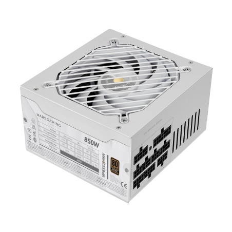 MARS GAMING MPB850SIM, Alimentation ATX 850W Full Modulaire, Garantie 7 Ans, 80Plus Bronze 230V EU, 90% Efficacité, Ventilateur