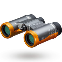 PENTAX Jumelles UD 9x21 - Gris et Orange Un Champ de Vision Lumineux et Clair, Corps léger avec Prisme de Toit, Optique multicou