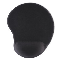 Hama Ergo Tapis de Souris - Tapis de Bureau 2 en 1 avec Repose Poignet Intégré, Dessous Anti-Dérapant - Noir