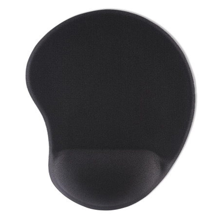 Hama Ergo Tapis de Souris - Tapis de Bureau 2 en 1 avec Repose Poignet Intégré, Dessous Anti-Dérapant - Noir