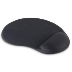Hama Ergo Tapis de Souris - Tapis de Bureau 2 en 1 avec Repose Poignet Intégré, Dessous Anti-Dérapant - Noir