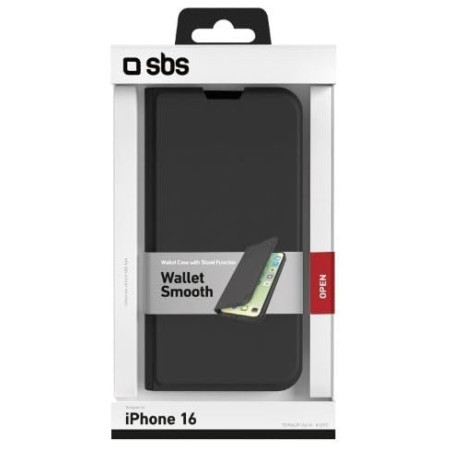 Coque SBS Wallet pour iPhone 16 Pro Noir