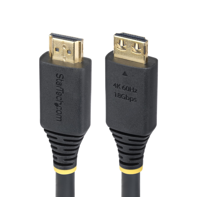 StarTech.com Câble HDMI Haut Débit de 4,5m avec Connecteur à Pince, 4K 60Hz/1440p 144Hz, 18Gbps, UHD HDMI 2.0, TPE StarTech.com Câble HDMI Haut Débit de 4,5m avec Connecteur à Pince, 4K 60Hz/1440p 144Hz, 18Gbps, UHD HDMI 2.0, TPE
