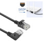 ACT Câble réseau CAT6A coudé à 90° vers la droite, U/UTP LSZH - Câble LAN fin de 3,6 mm - Câble Ethernet flexible avec fiche RJ4 ACT Câble réseau CAT6A coudé à 90° vers la droite, U/UTP LSZH - Câble LAN fin de 3,6 mm - Câble Ethernet flexible avec fiche RJ4