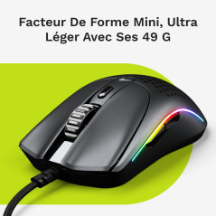 GLORIOUS Model O 2 Mini Souris Gaming Filaire - 49g Ultra légère, capteur Optique 26 000, Motion Sync, 80M de clics, 6 Boutons p