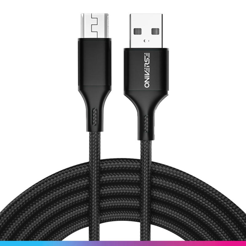Oniverse Cable Micro USB, câble de charge tressé USB-A vers Micro USB, Compatible avec PS4 Pro Slim Xbox One PC MAC Android, 3 m Oniverse Cable Micro USB, câble de charge tressé USB-A vers Micro USB, Compatible avec PS4 Pro Slim Xbox One PC MAC Android, 3 m