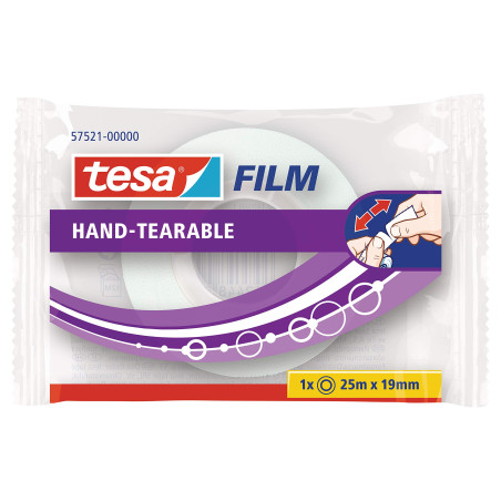 Tesa 57521 Ruban adhésif pour gratter avec les mains tesafilm. Avec bords étudiés pour obtenir des coupes optimales de manière s
