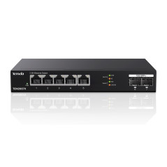 Tenda Switch 2,5 Gigabit, commutateur Ethernet 5 Ports 2,5G, 2 Ports SFP+ 10 Gbit/s, commutateur LAN Ethernet 2,5 Gigabit Non gé