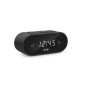 SPC Frodi - Kompakter Radiowecker mit LED-Display, FM-Radio, 10 Speicher und 2 Alarmfunktionen, Radiowecker Digital - Schwarz