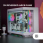 Mars Gaming MC-REV, Boîtier Gaming ATX, Double Verre Trempé, 3X Ventilateurs ARGB Inversés 12cm, Montage Vertical Cartes Graphiq Mars Gaming MC-REV, Boîtier Gaming ATX, Double Verre Trempé, 3X Ventilateurs ARGB Inversés 12cm, Montage Vertical Cartes Graphiq