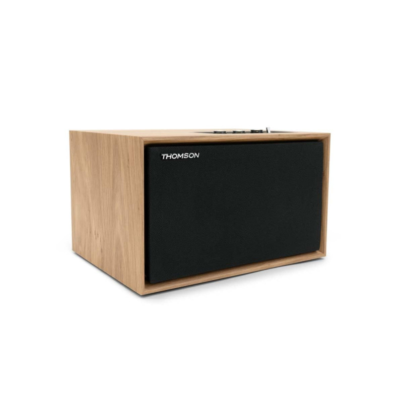 THOMSON Enceinte résidentielle en Bois Cosy, BT 5.3, 50 Watts, entrée 3.5mm