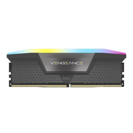 CORSAIR Vengeance RGB DDR5 RAM 16Go (1x16Go) 6000MHz CL36-44-44-96 1.35V AMD Expo Intel XMP 3.0 Mémoire d'Ordinateur – Gris (CMH