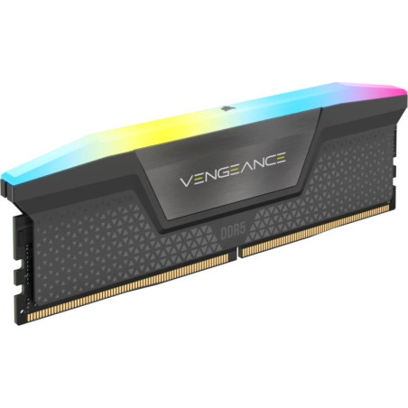 CORSAIR Vengeance RGB DDR5 RAM 16Go (1x16Go) 6000MHz CL36-44-44-96 1.35V AMD Expo Intel XMP 3.0 Mémoire d'Ordinateur – Gris (CMH