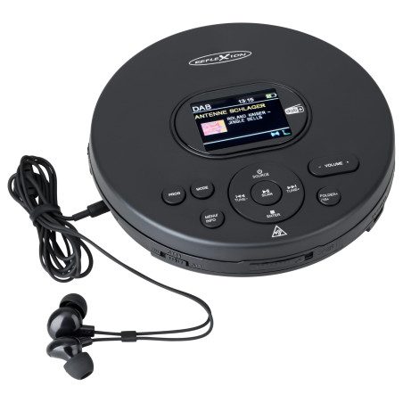 Reflexion PCD540DAB/BK Tragbarer CD-Player CD CD-R CD-RW MP3 Schwarz (PCD540DABBK)
