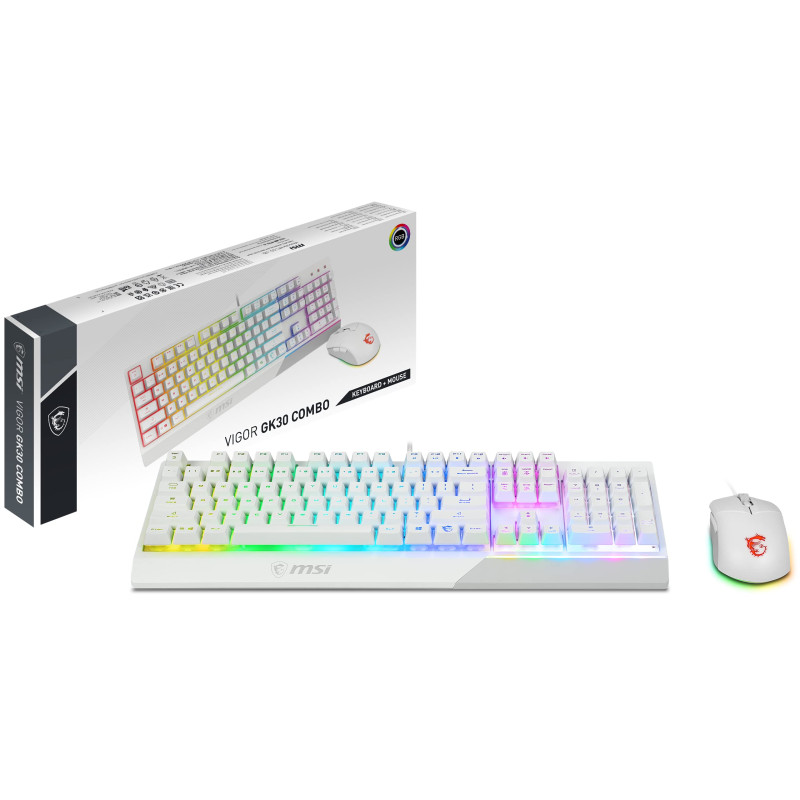 MSI Vigor GK30 Combo White Teclado + Ratón MSI Vigor GK30 Combo White Teclado + Ratón