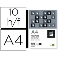 Papier carbone Liderpapel noir taille DIN A4 sachet de 10 feuilles