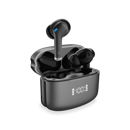 KSIX Noise Cancel 3 Écouteurs sans Fil Bluetooth avec Annulation de Bruit Active ANC + ENC, appels HD, Mode Transparence, Pannea