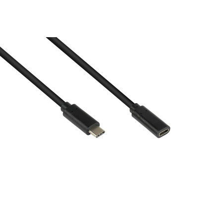 Good Connections Câble d'extension USB 3.2 Gen.2 - 10 Gbit/s, puissance de charge 100 W, 4 K @ 60 Hz - Fiche USB-C vers prise US
