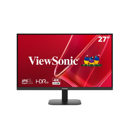 ViewSonic Moniteur LED IPS UHD 4K HDR VA2708-4K-HD 27" - Temps de réponse de 4 ms - 16:9 - Inclinaison réglable - HDMI, DisplayP