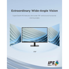 ViewSonic Moniteur LED IPS UHD 4K HDR VA2708-4K-HD 27" - Temps de réponse de 4 ms - 16:9 - Inclinaison réglable - HDMI, DisplayP