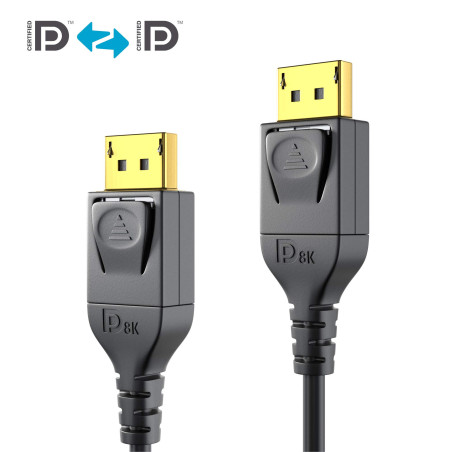 PureLink PI5010-010 Câble DisplayPort 1.4, 8K, 4320p, (connecteur DisplayPort sur connecteur DisplayPort), 1,00m, Noir