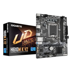 GIGABYTE H610M K V2 Carte mère - Processeurs Intel Core 14ᵉ génération, jusqu'à 5600 MHz DDR5, 1xPCIe 3.0 M.2, LAN 1GbE, USB 3.2