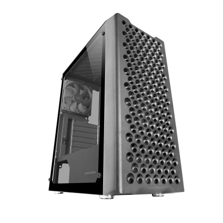 Mars Gaming MC-iPRO, Boîtier Professionnel ATX, Grille Frontale 3D Mesh, Fenêtre Latérale Verre Trempé, Ventilateur FDB Silencie