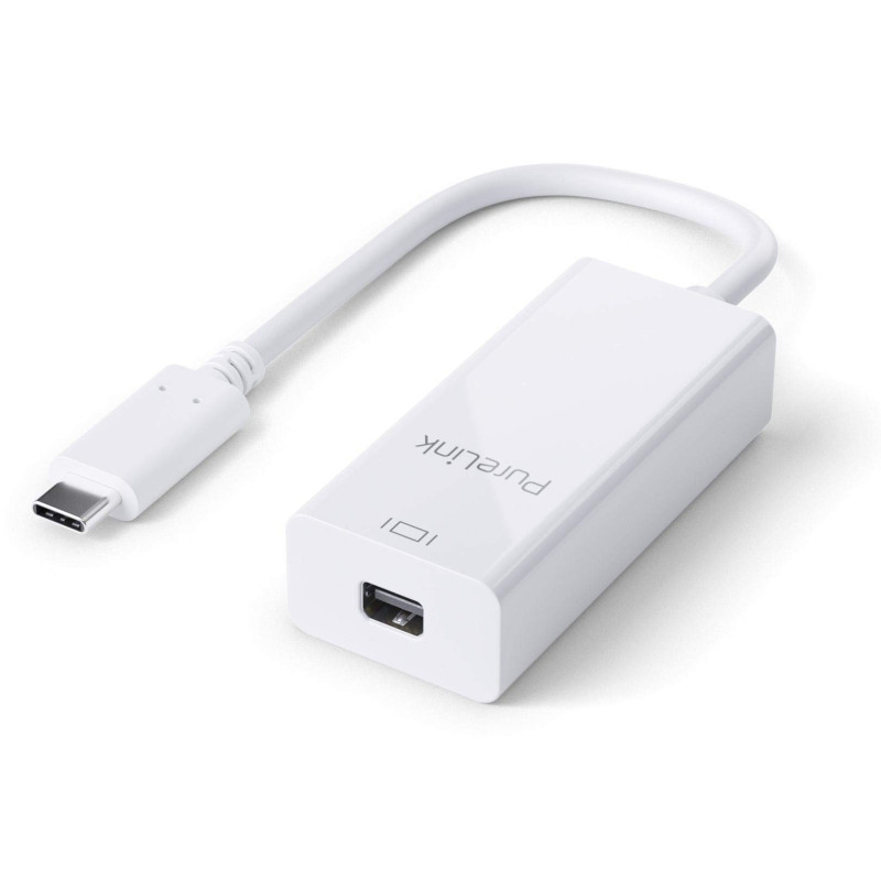 PureLink Adaptateur USB-C vers mini DisplayPort - 4K60 - iSeries 0,10 m, blanc PureLink Adaptateur USB-C vers mini DisplayPort - 4K60 - iSeries 0,10 m, blanc